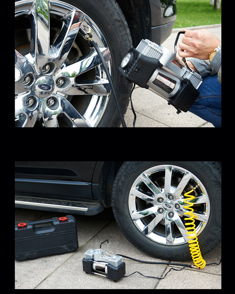Car Parallel Bars Metal Air Pump Combination Set 12V Portable Air Pump High Power High Pressure Inflator Car Parallel Bars Metal Air Pump Combination Set 12V Portable Air Pump High Power High Pressure Inflator
