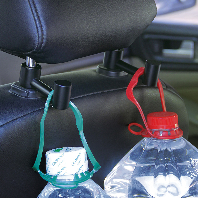 Hidden Creative Car Backrest Hook TikTok Hot Sale Seiko Frosted Pure Aluminum Alloy Super Load-Bearing 1 Pack