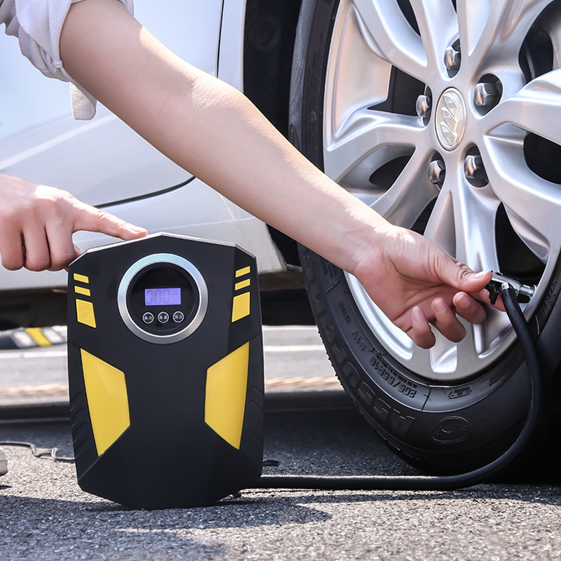 Vehicle Air Pump Digital Display Portable Electric 12V Tire Inflator Multifunctional with Car Automobile Air Pump
