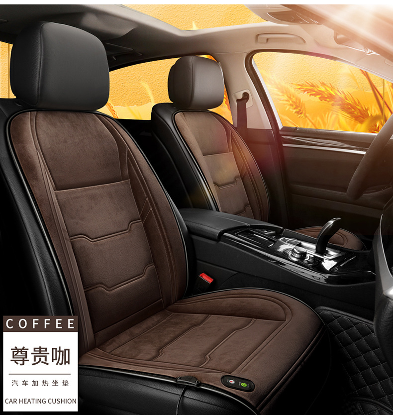 Auto Heating Cushion 12 V24v Universal Winter Plush Car-Mounted Heating Cushion Seat Back Electric Mattress Seat Cushion