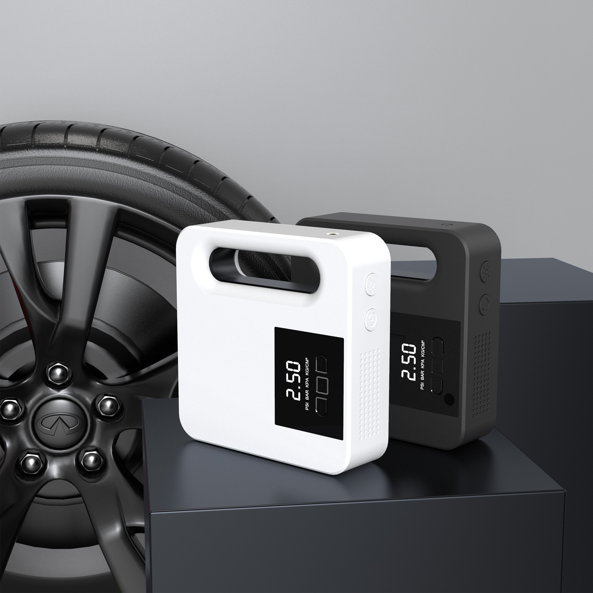 Vehicle Air Pump Digital Display Portable Electric 12V Tire Inflator Multifunctional with Car Automobile Air Pump
