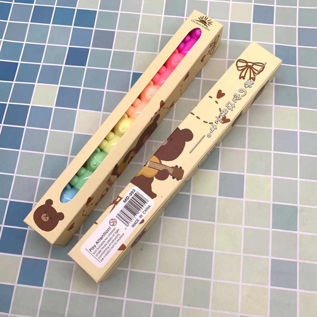 Korean Cute Bear Building Blocks Assembled Fluorescent Pen Cartoon Key Marker Jenga Highlighter Hand Account Pen Batch Korean Cute Bear Building Blocks Assembled Fluorescent Pen Cartoon Key Marker Jenga Highlighter Hand Account Pen Batch