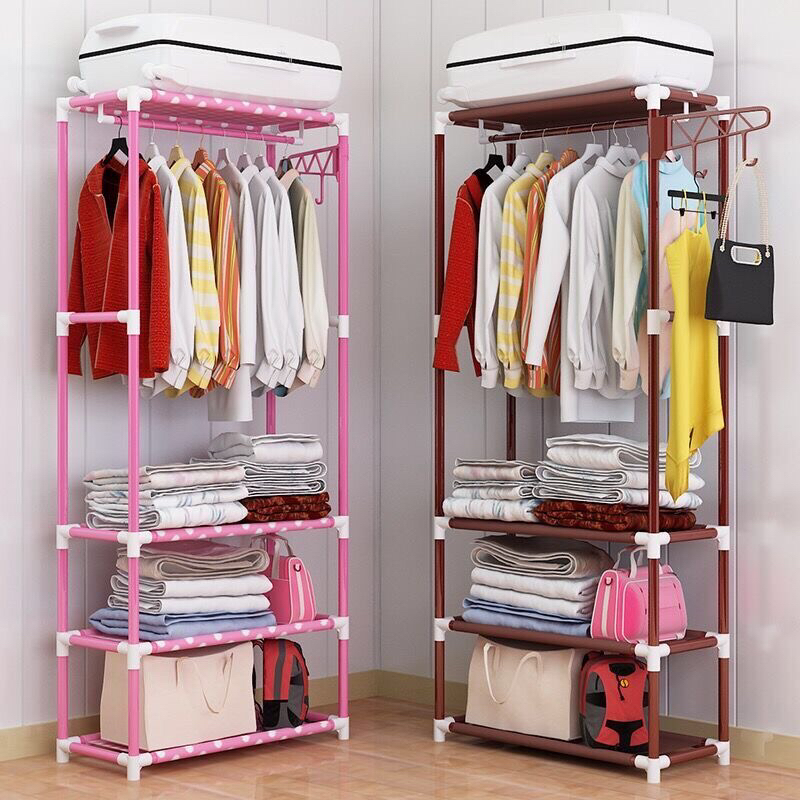 Clothes Hanger Household Indoor Single Rod Bedroom Clothes Hanger Floor Super Load-Bearing Room Nordic Thickened Triangle Coat Rack