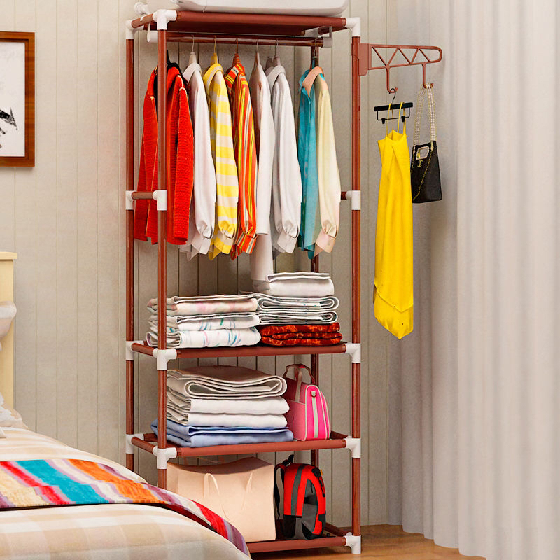 Clothes Hanger Household Indoor Single Rod Bedroom Clothes Hanger Floor Super Load-Bearing Room Nordic Thickened Triangle Coat Rack