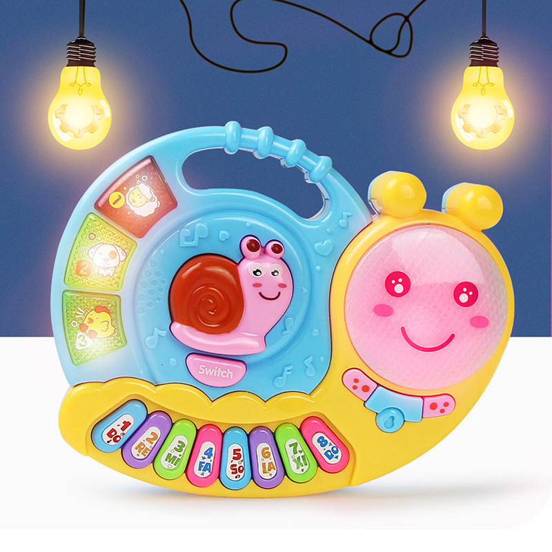 Music Sound and Light Electronic Keyboard Children&#039;s Enlightening Early Education Animal English Version Portable Electronic Keyboard Toys Cross-Border