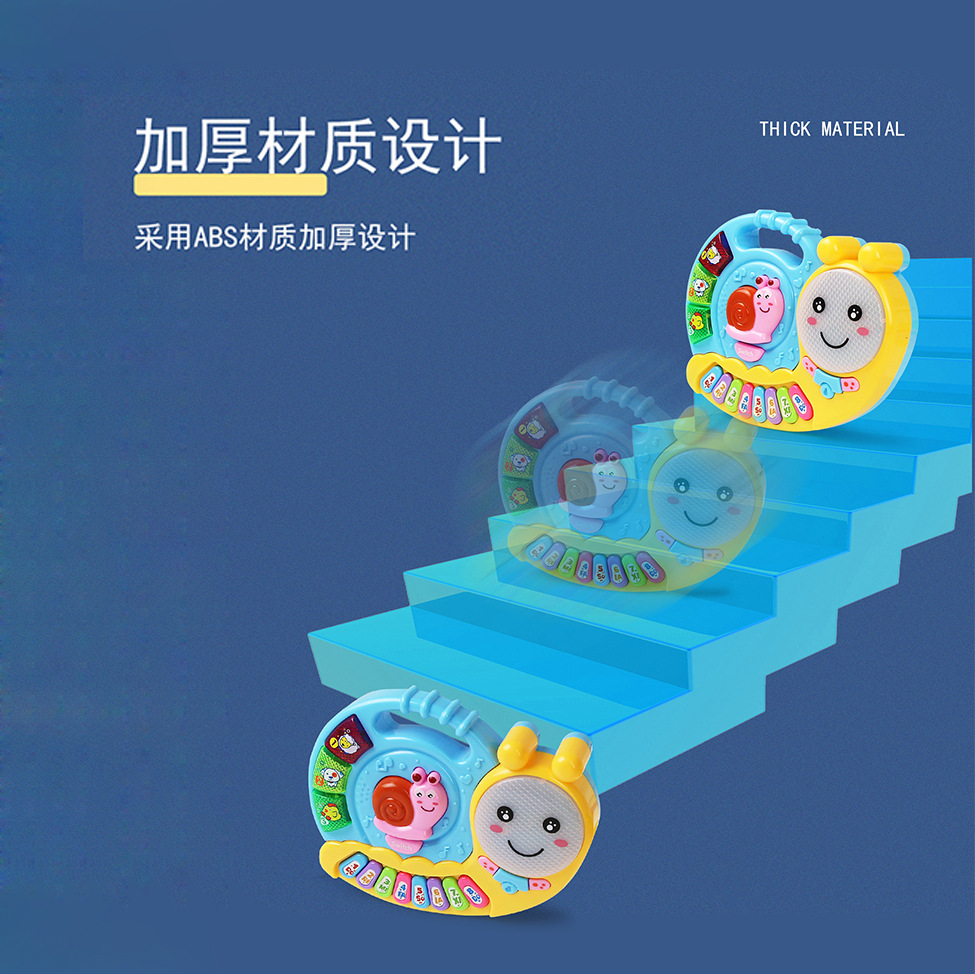 Music Sound and Light Electronic Keyboard Children&#039;s Enlightening Early Education Animal English Version Portable Electronic Keyboard Toys Cross-Border