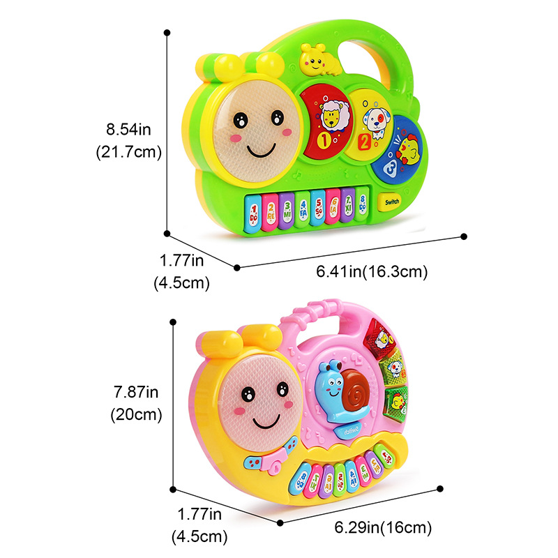 Music Sound and Light Electronic Keyboard Children&#039;s Enlightening Early Education Animal English Version Portable Electronic Keyboard Toys Cross-Border