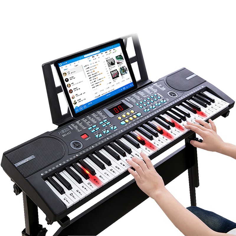 Electronic Keyboard Children&#039;s Toys Multi-Functional Early Education Educational Beginner 61 Keys with Microphone Baby Girl Piano