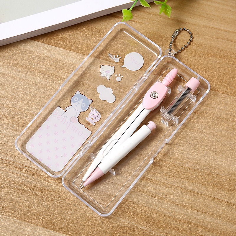 Korean Style New Student Studying Stationery Cute Cartoon Pattern Compasses Office Supplies