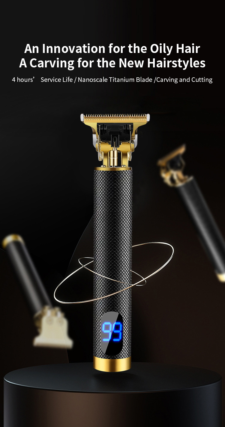 Hair Cutter Electric Hair Clipper Electric Clipper Oil Head Carved Adult Razor Bald Head Hair Scissors Rechargeable