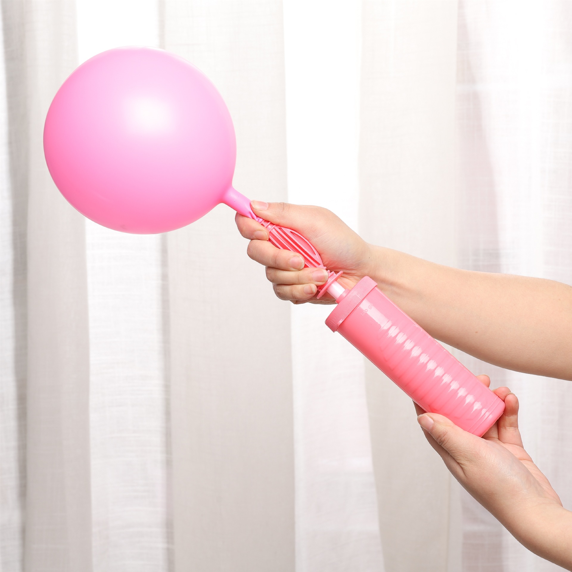 Inflator Tire Pump Inflator Balloon Hand Push Charging Cylinder Inflator Manual Plastic Pump Tire Pump Inflator Portable Bevel Balloon Pump Tire Pump Inflator