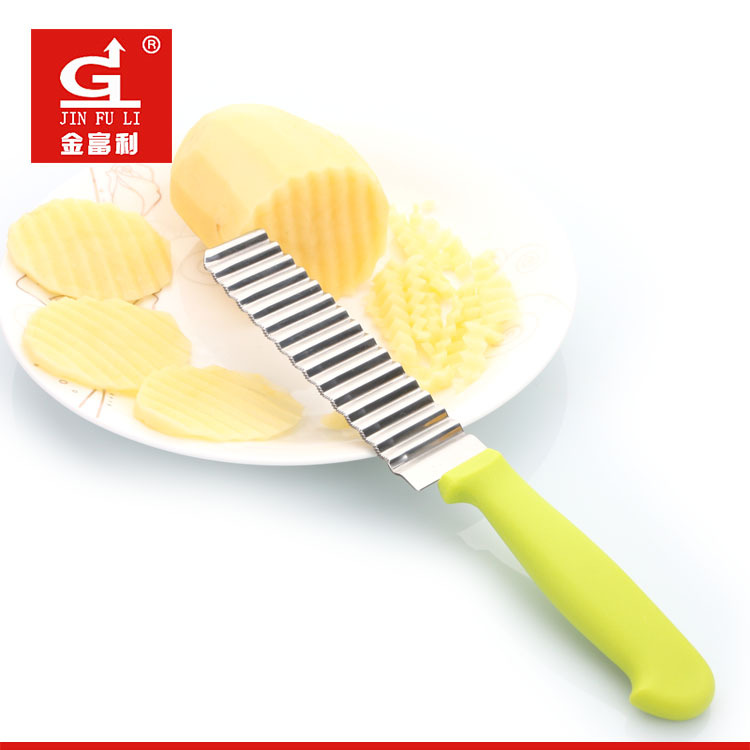 French Stainless Steel Striped Knife Potato Corrugated Shredder Household Creative French Fries Flower Cutter Whole