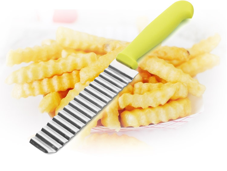French Stainless Steel Striped Knife Potato Corrugated Shredder Household Creative French Fries Flower Cutter Whole French Stainless Steel Striped Knife Potato Corrugated Shredder Household Creative French Fries Flower Cutter Whole