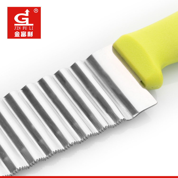 French Stainless Steel Striped Knife Potato Corrugated Shredder Household Creative French Fries Flower Cutter Whole