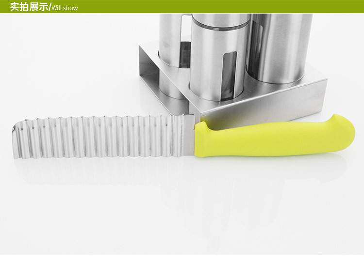 French Stainless Steel Striped Knife Potato Corrugated Shredder Household Creative French Fries Flower Cutter Whole French Stainless Steel Striped Knife Potato Corrugated Shredder Household Creative French Fries Flower Cutter Whole