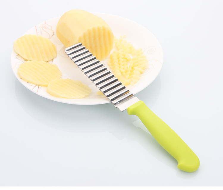 French Stainless Steel Striped Knife Potato Corrugated Shredder Household Creative French Fries Flower Cutter Whole French Stainless Steel Striped Knife Potato Corrugated Shredder Household Creative French Fries Flower Cutter Whole