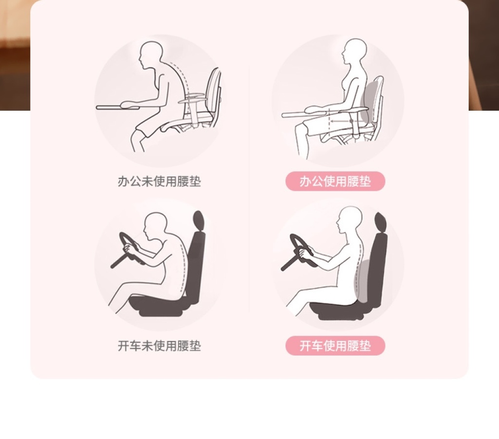 Cushion Office Waist Cushion Waist Pad Student Dormitory Seat Cushion Long Sitting Waist Cushion Back Cushion Cartoon