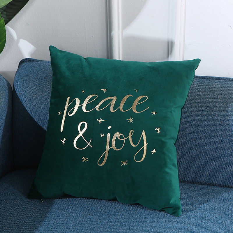 New Flannel Gilding Pillow Cover Home Bed Back Cushion Office Waist Cushion Car Seat Cushion Factory Direct Supply