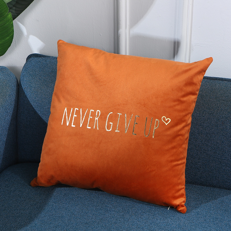 New Flannel Gilding Pillow Cover Home Bed Back Cushion Office Waist Cushion Car Seat Cushion Factory Direct Supply
