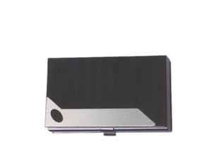 Leather and aluminum business card case card holder card packs