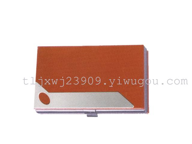 Leather and aluminum business card case card holder card packs Leather and aluminum business card case card holder card packs