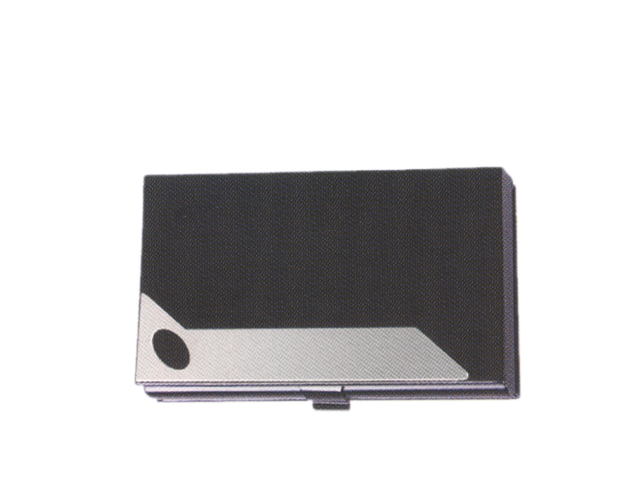Leather and aluminum business card case card holder card packs