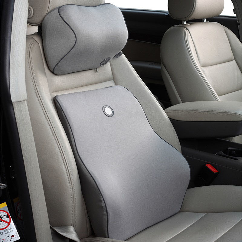 Memory Foam Automotive Headrest Neck Pillow Lumbar Support Pillow Backrest Pillow Lumbar Cushion Car Seat Back Cushion Pillow Pair Lumbar Pillow Cushion