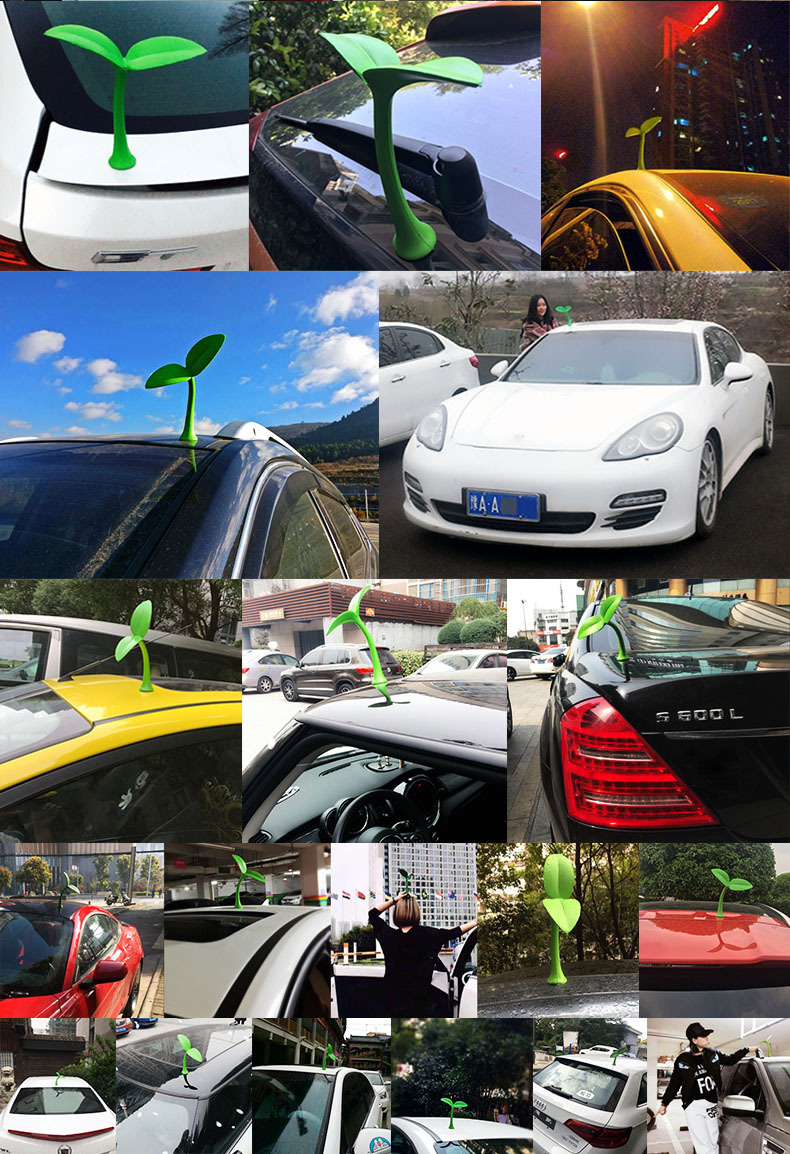 [Car Search Tool] Ask Children's Car 3D Decorative Stickers Anti-Collision Devil Horn Small Sapling Small Tentacles