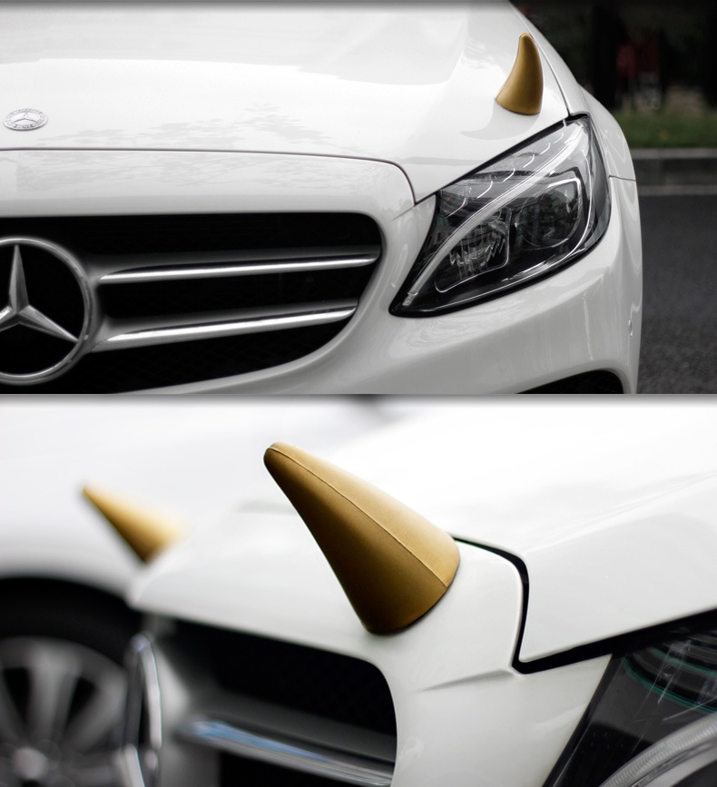[Car Search Tool] Ask Children's Car 3D Decorative Stickers Anti-Collision Devil Horn Small Sapling Small Tentacles