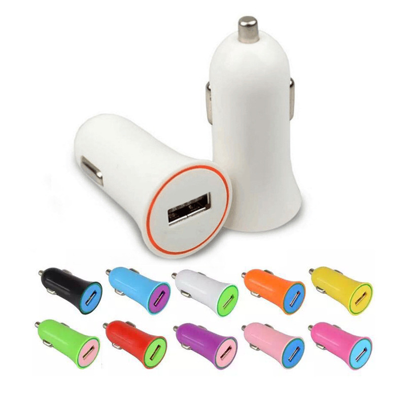 Cross-Border High-Profile Figure Small Horn Car Charger 5v2a Mini Car Charger Car Mobile Phone USB Charging Head