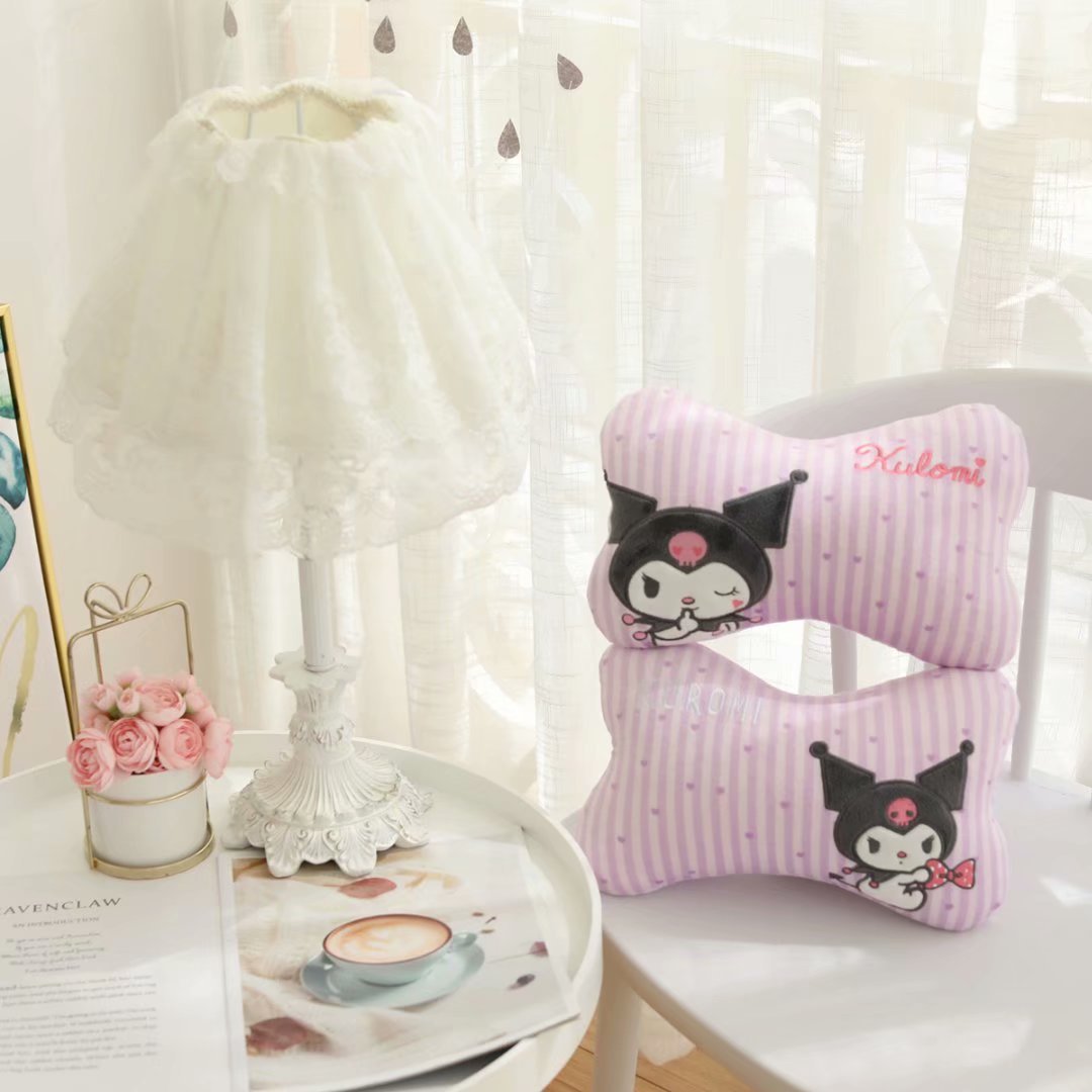 Japanese Cute Little Devil Automotive Headrest Car Seat Bone Pillow Back Cushion Throw Pillow Cushion Car Pillow Cushion