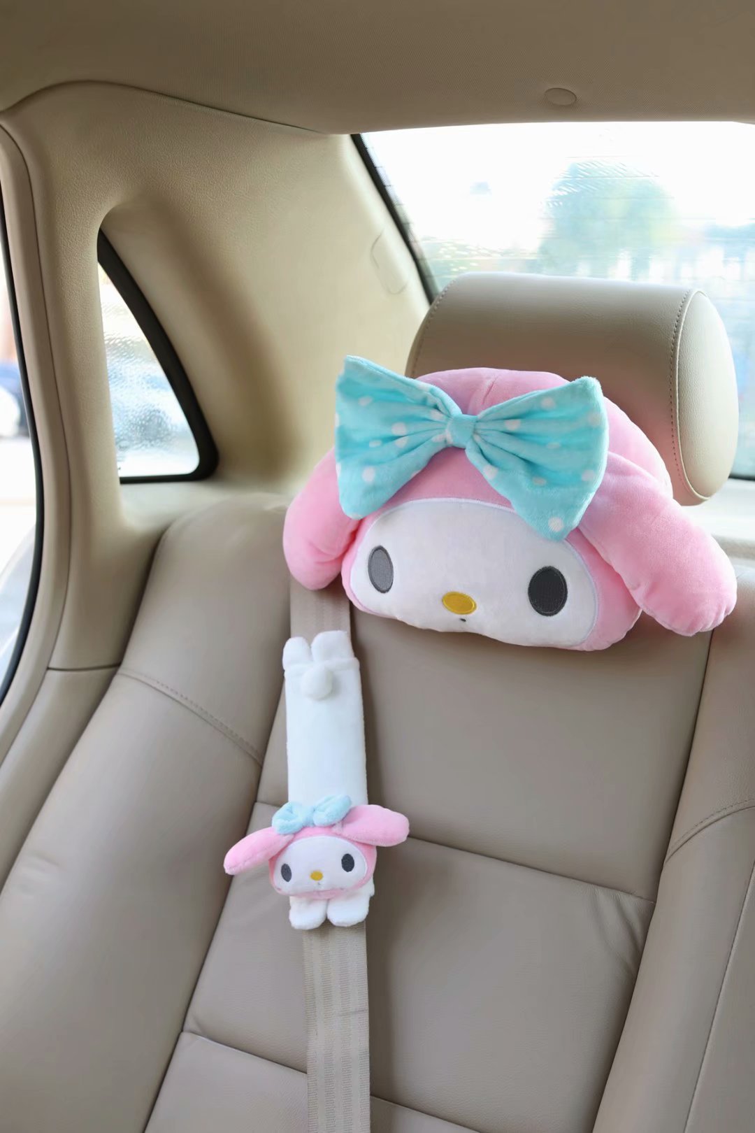 Japanese Cute Little Devil Automotive Headrest Car Seat Bone Pillow Back Cushion Throw Pillow Cushion Car Pillow Cushion