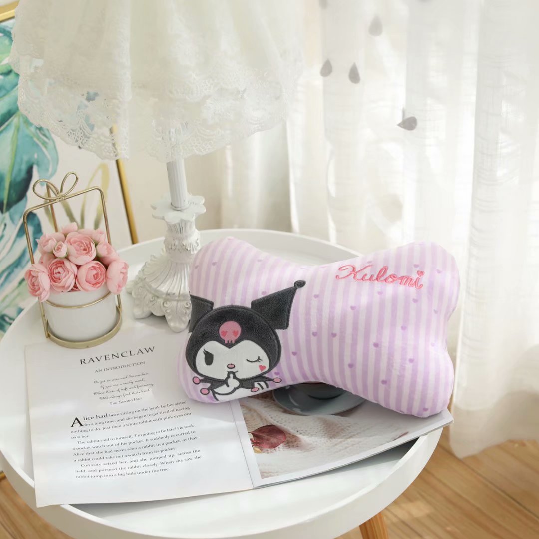 Japanese Cute Little Devil Automotive Headrest Car Seat Bone Pillow Back Cushion Throw Pillow Cushion Car Pillow Cushion