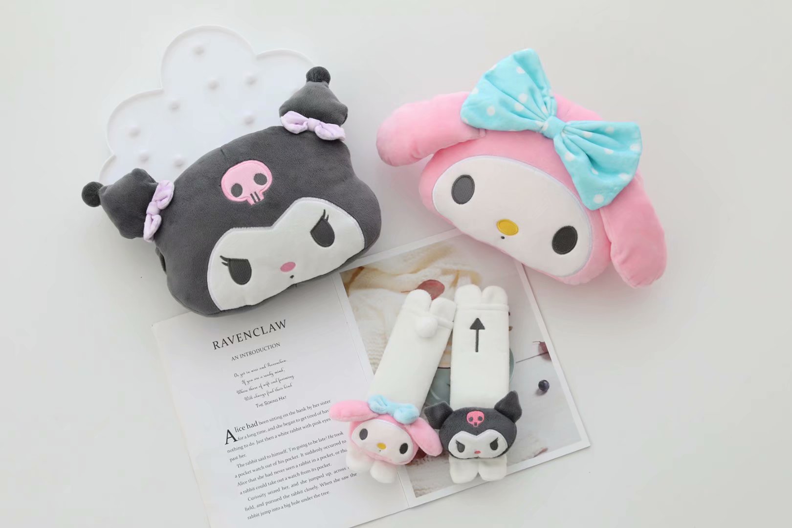 Japanese Cute Little Devil Automotive Headrest Car Seat Bone Pillow Back Cushion Throw Pillow Cushion Car Pillow Cushion