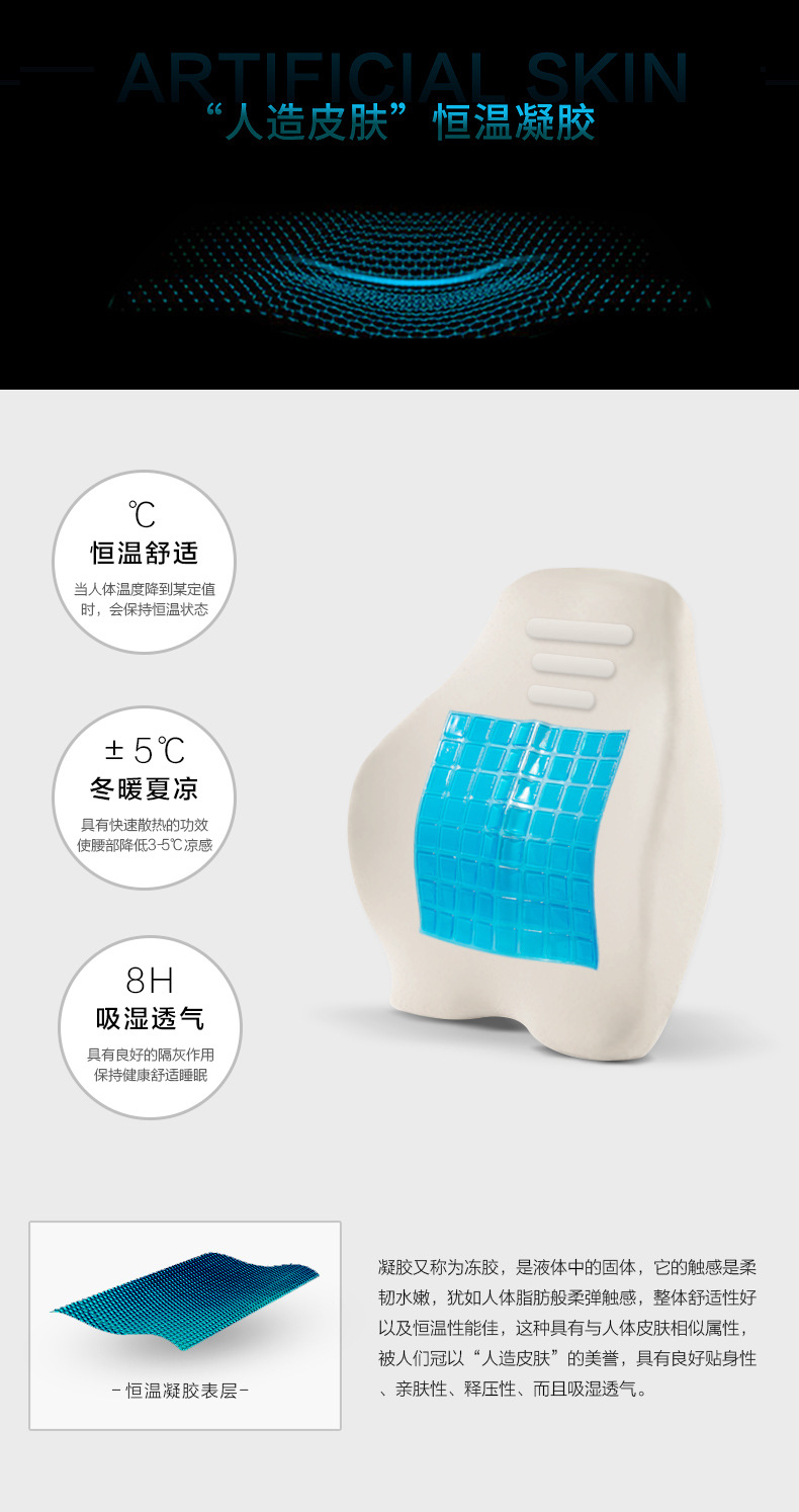 Support Waist Support Car Seat Back Cushion Memory Foam Waist Support Waist Cushion Four Seasons Sponge Waist Pillow