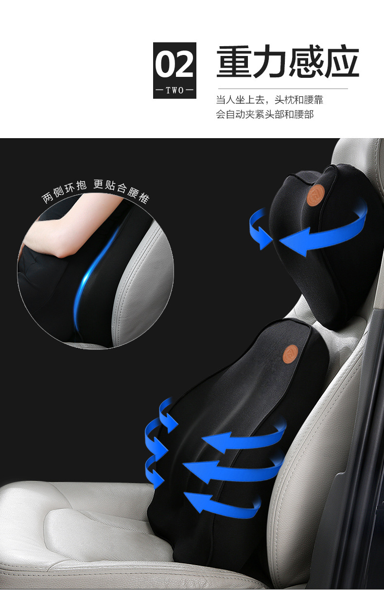 Support Waist Support Car Seat Back Cushion Memory Foam Waist Support Waist Cushion Four Seasons Sponge Waist Pillow