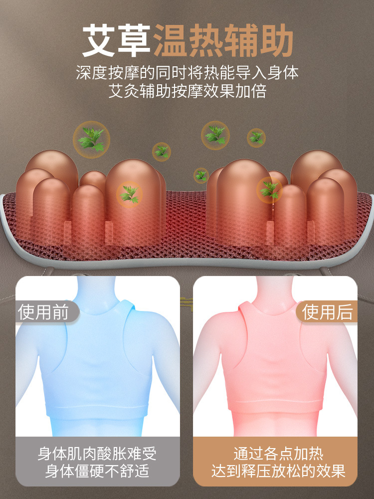 Lumbar Support Pillow Massage Back Seat Cushion Waist Pad Car Cushion Ergonomic Back Cushion Office Waist Support Cushion Lumbar Support Pillow Pad