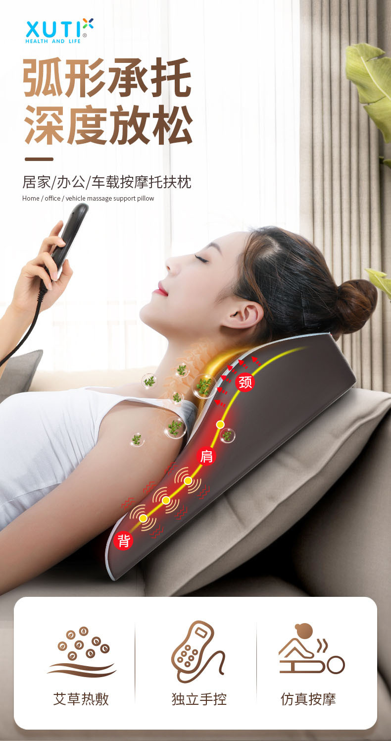 Lumbar Support Pillow Massage Back Seat Cushion Waist Pad Car Cushion Ergonomic Back Cushion Office Waist Support Cushion Lumbar Support Pillow Pad