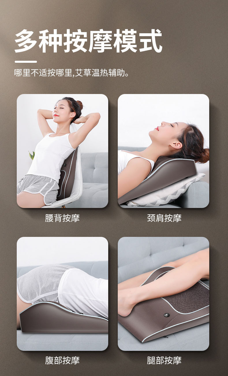Lumbar Support Pillow Massage Back Seat Cushion Waist Pad Car Cushion Ergonomic Back Cushion Office Waist Support Cushion Lumbar Support Pillow Pad