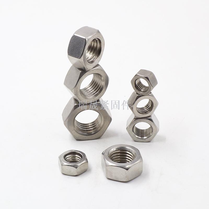 304 stainless steel hexagon nut, national standard tooth buckle, nut, American fine tooth nut, 304 screw mother