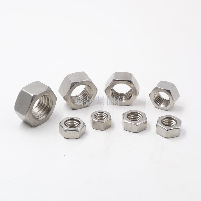 304 stainless steel hexagon nut, national standard tooth buckle, nut, American fine tooth nut, 304 screw mother