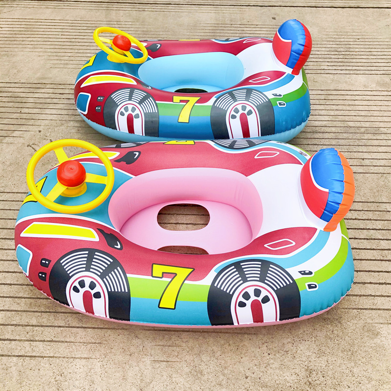 Large Thickened Car Horn Boat Infant Children Swimming in Water Pedestal Ring Steering Wheel Cross-Border Swimming Ring with Canopy Large Thickened Car Horn Boat Infant Children Swimming in Water Pedestal Ring Steering Wheel Cross-Border Swimming Ring with Canopy