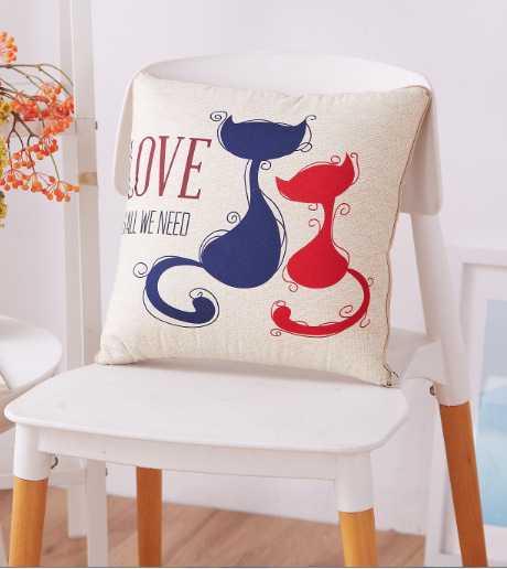 Cartoon Linen Style Pillow Blanket Multifunctional Back Seat Cushion Quilt Office Linen Airable Cover Wholesale