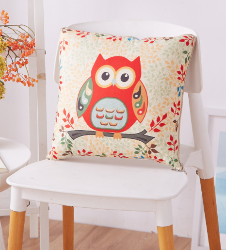 Cartoon Linen Style Pillow Blanket Multifunctional Back Seat Cushion Quilt Office Linen Airable Cover Wholesale
