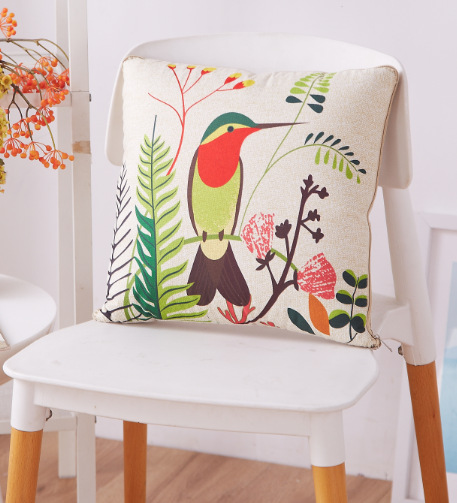 Cartoon Linen Style Pillow Blanket Multifunctional Back Seat Cushion Quilt Office Linen Airable Cover Wholesale