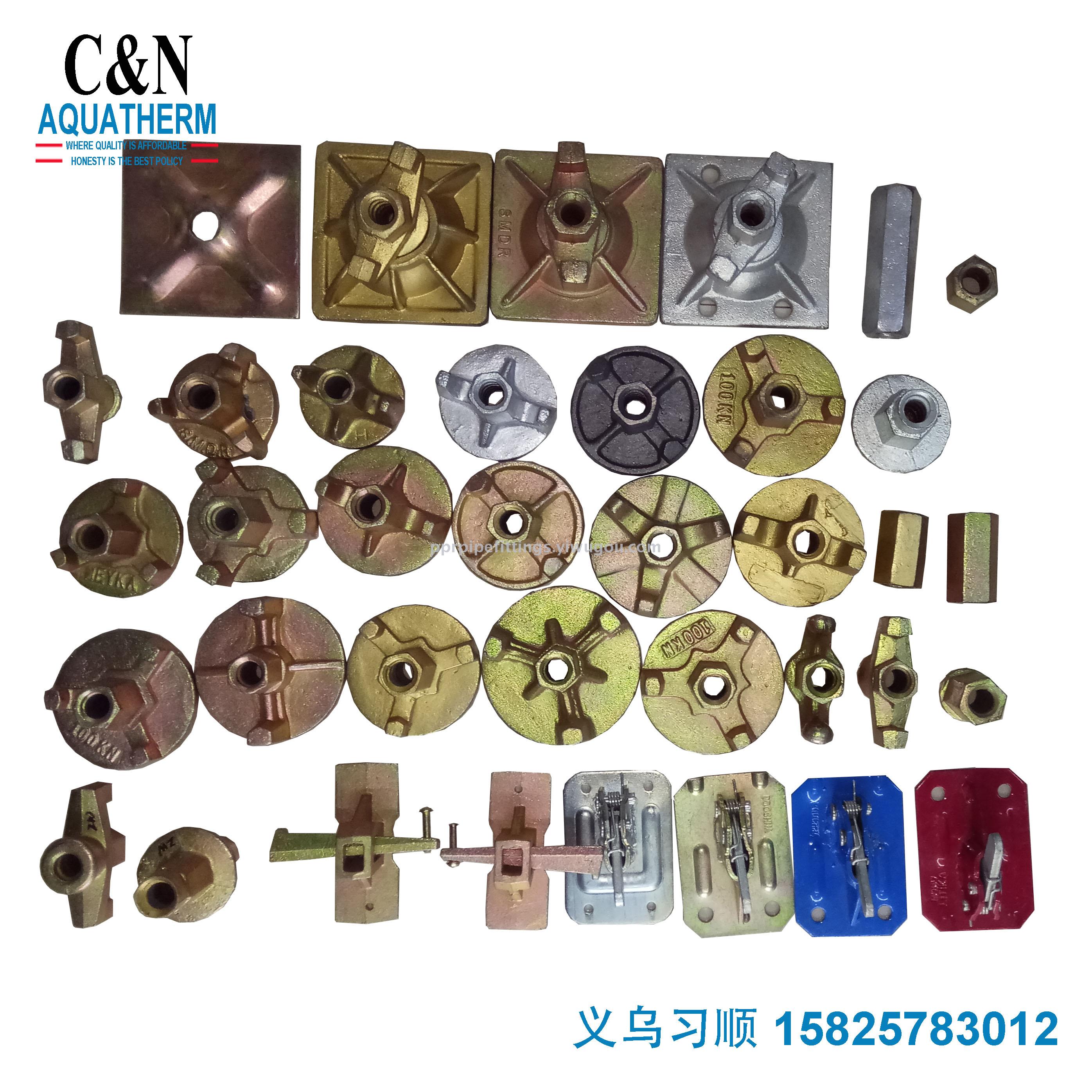Wholesale construction parts through the wall of the double screw nut pair nut