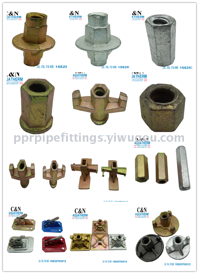Wholesale construction parts through the wall of the double screw nut pair nut