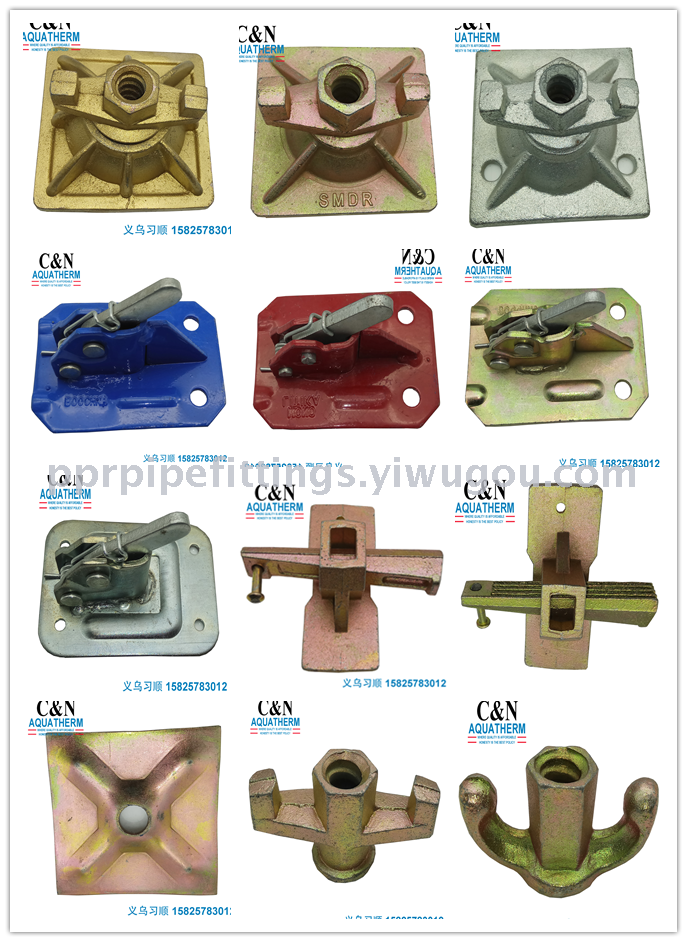 Wholesale construction parts through the wall of the double screw nut pair nut
