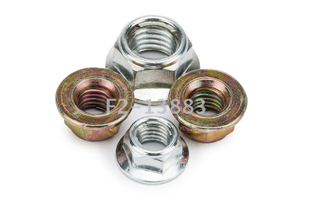 GB6187 carbon steel all metal hexagon flange face locking nut self-locking screw cap non-slip check nut