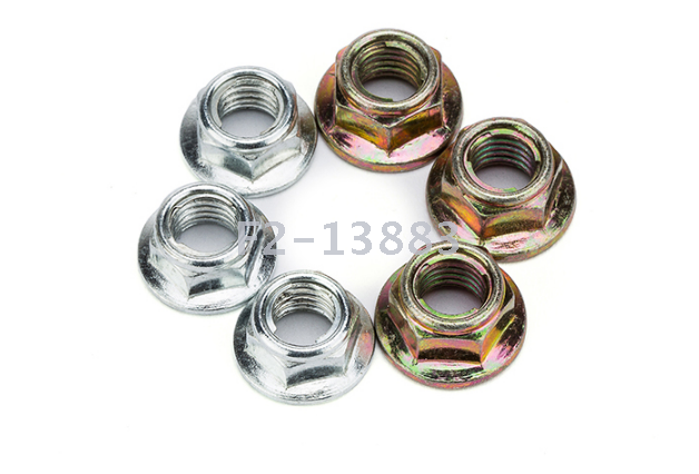 GB6187 carbon steel all metal hexagon flange face locking nut self-locking screw cap non-slip check nut